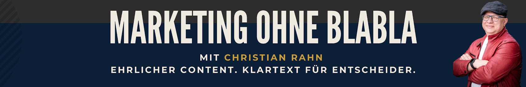 youtube channel banner ehrlicher marketing content von christian rahn 